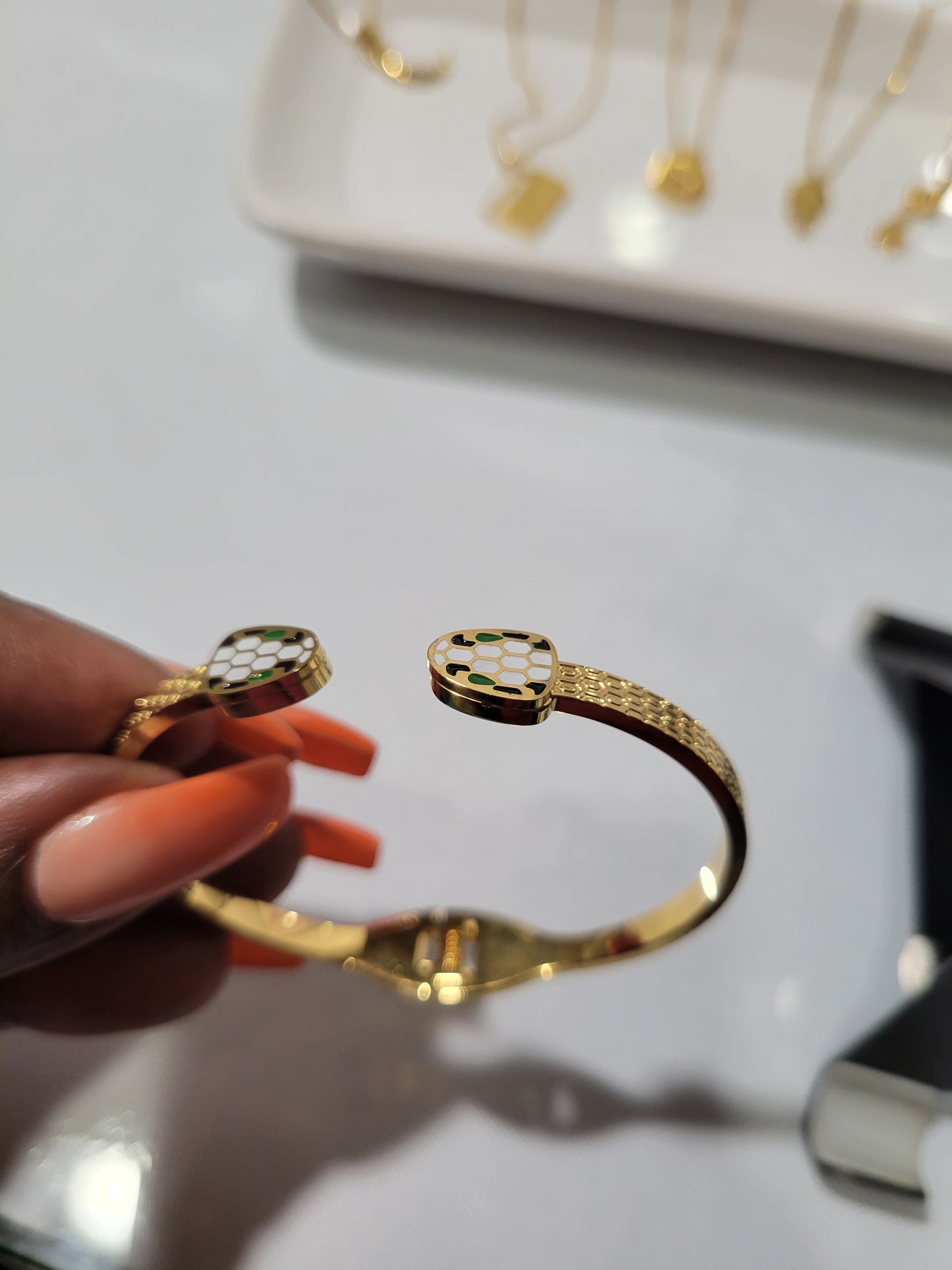 OPEN SNAKE CHARM BRACELET