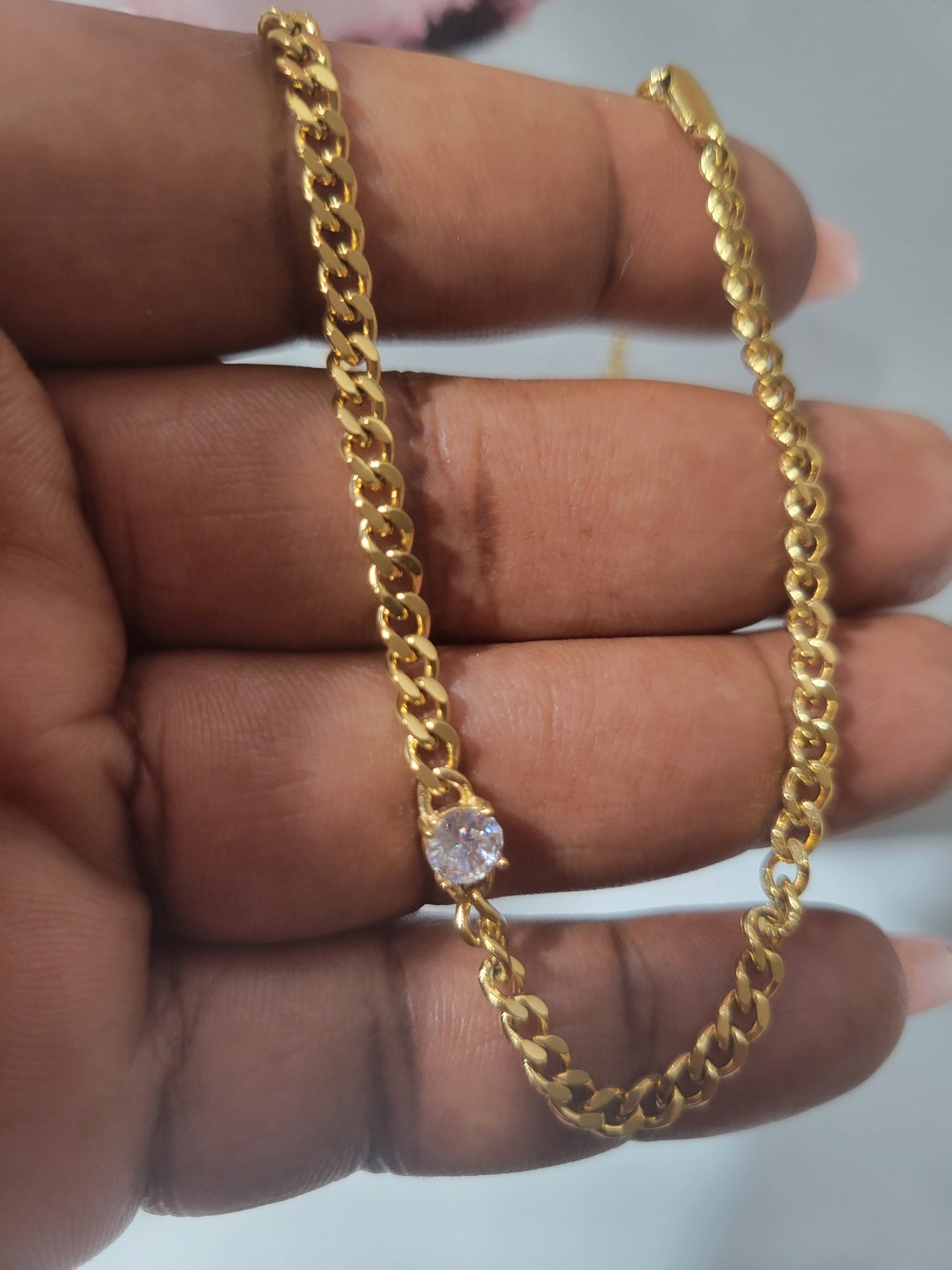 DAINTY CUBAN LINK ANKLET