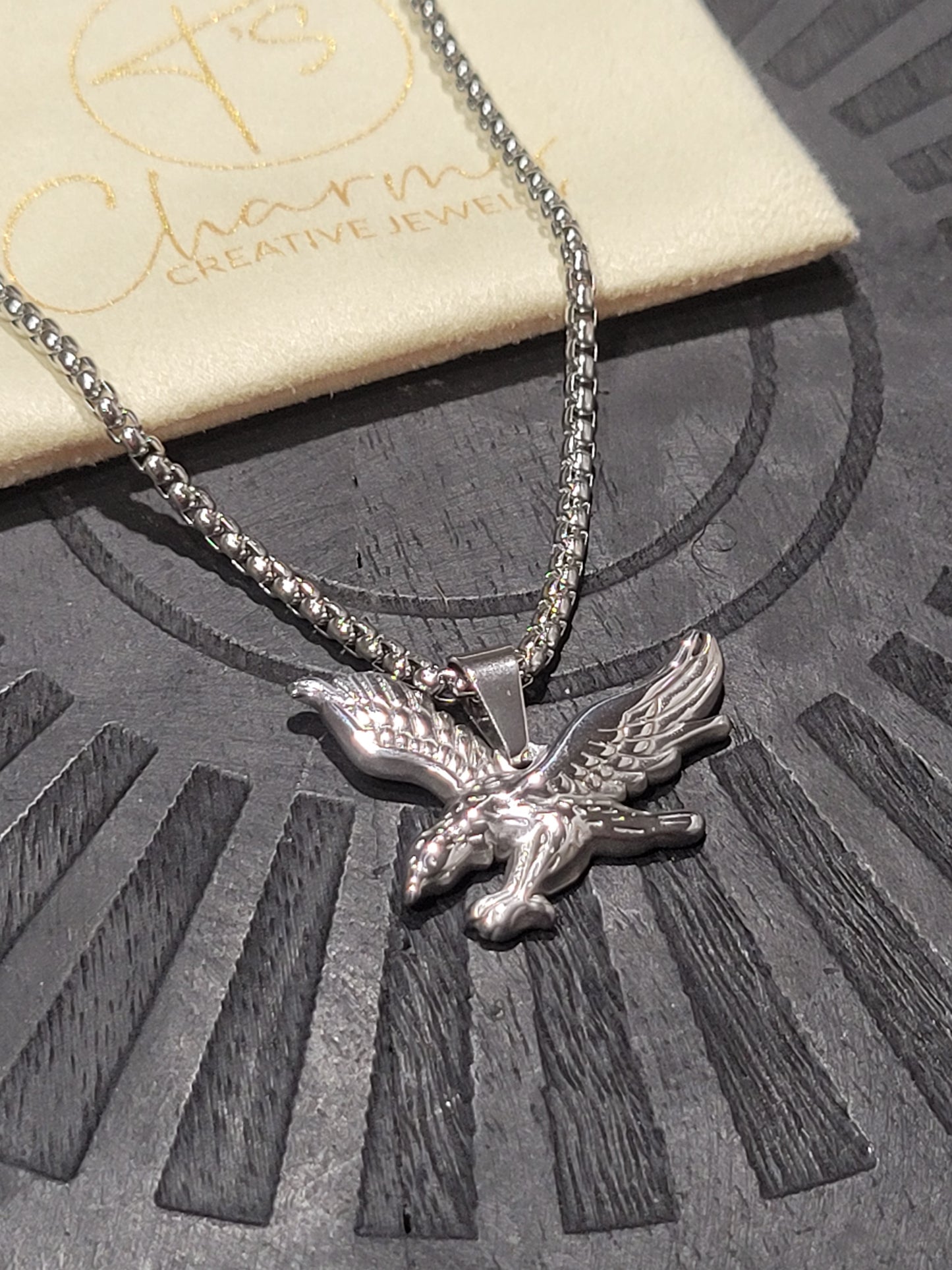 MEN'S EAGLE CHARM NECKLACE