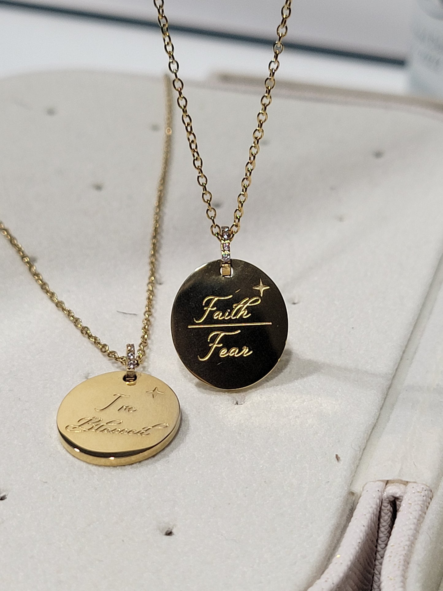 FAITH OVER FEAR AFFIRMATION NECKLACE