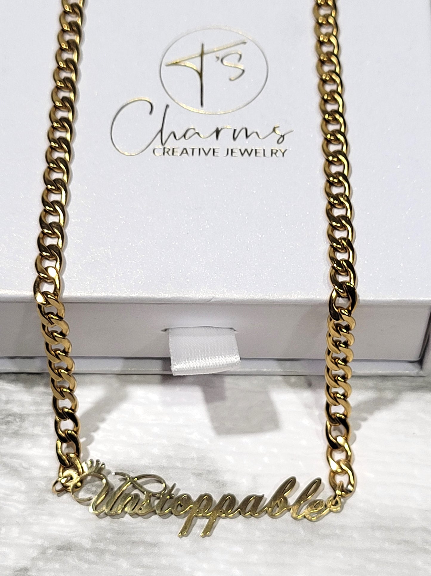 Unstoppable inspirational necklace