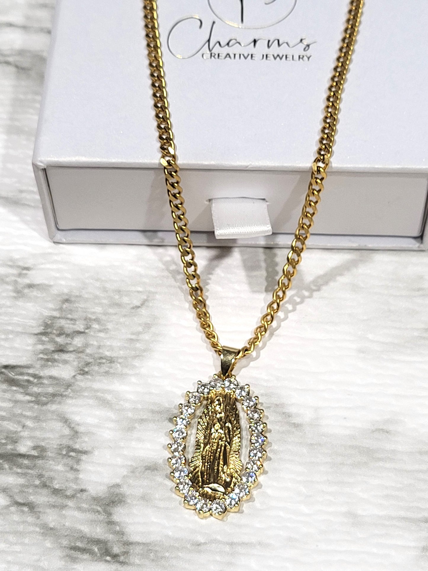 MIRACLE MEDAL PENDANT NECKLCAE