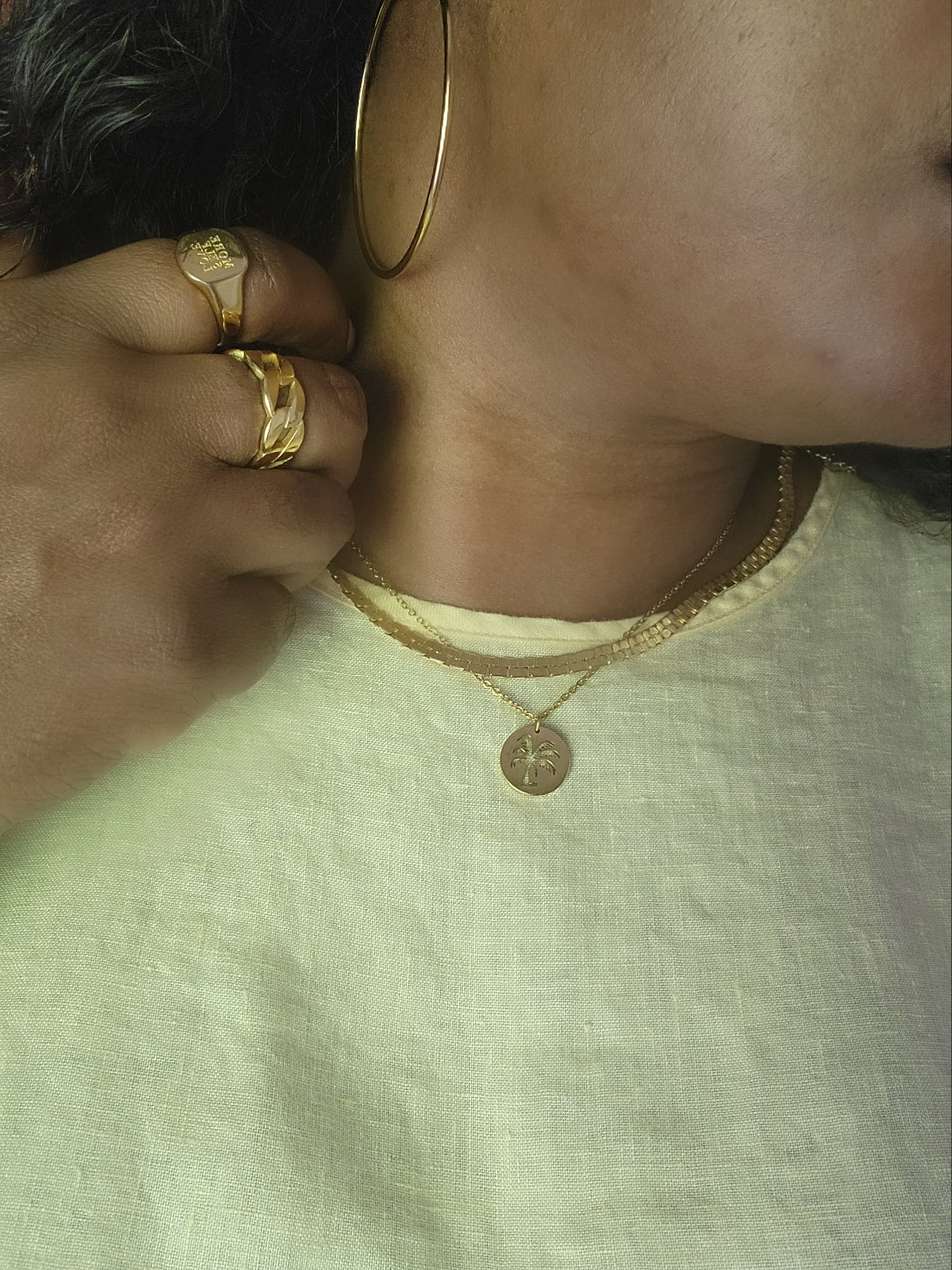 ELLE HOOPS GOLD PLATED