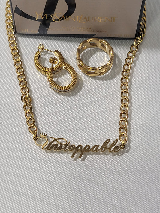 Unstoppable inspirational necklace