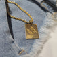 " BOUJEE & GOLDEN" ENGRAVED  NECKLACE