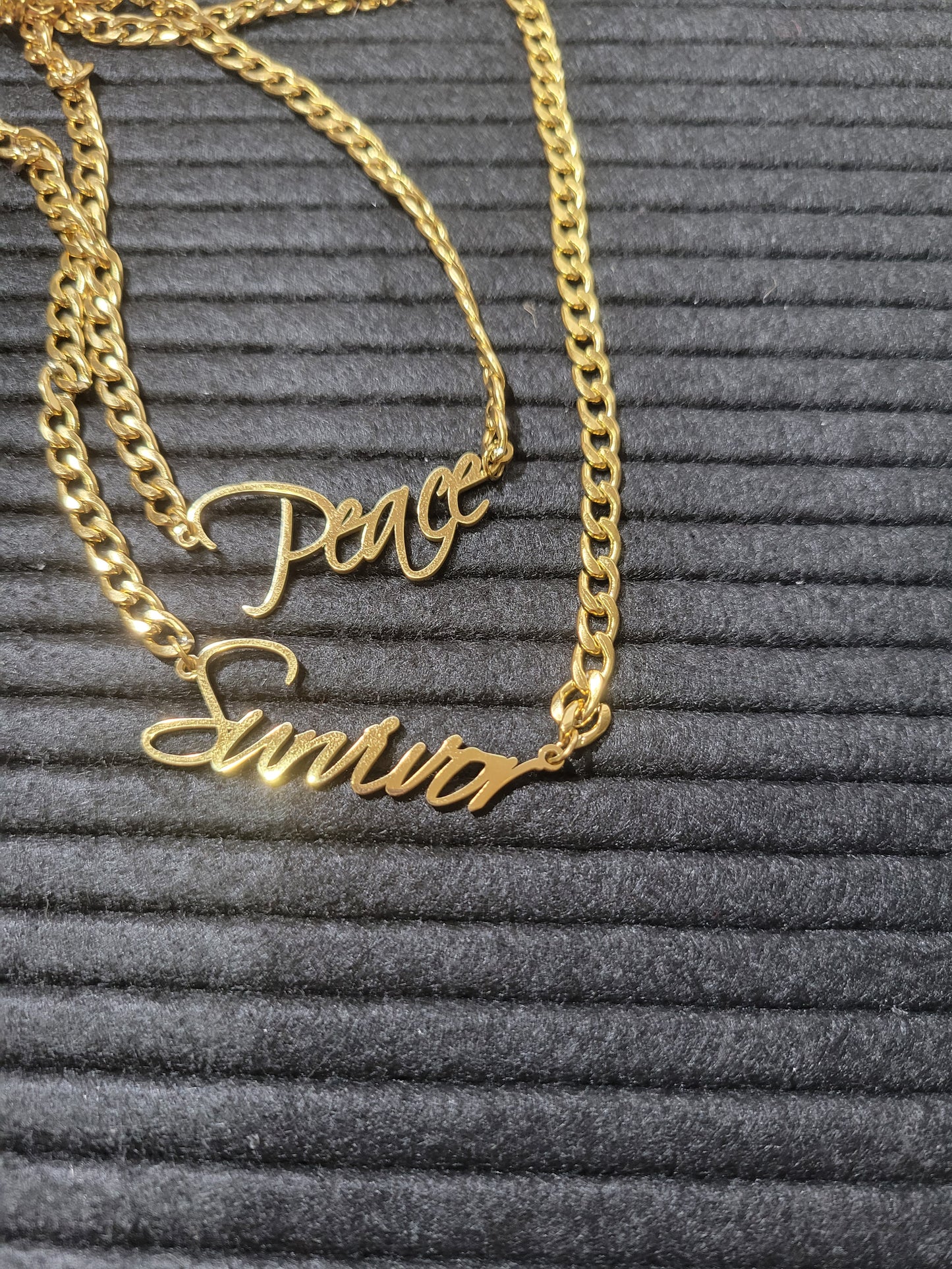 "Peace" custom necklace
