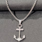MEN'S ANCHOR CHARM NECKLACE