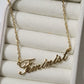 FEMINIST SCRIPT NECKLACE