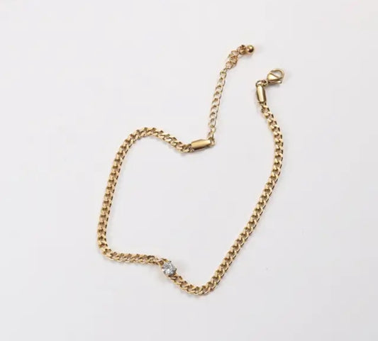 DAINTY CUBAN LINK ANKLET