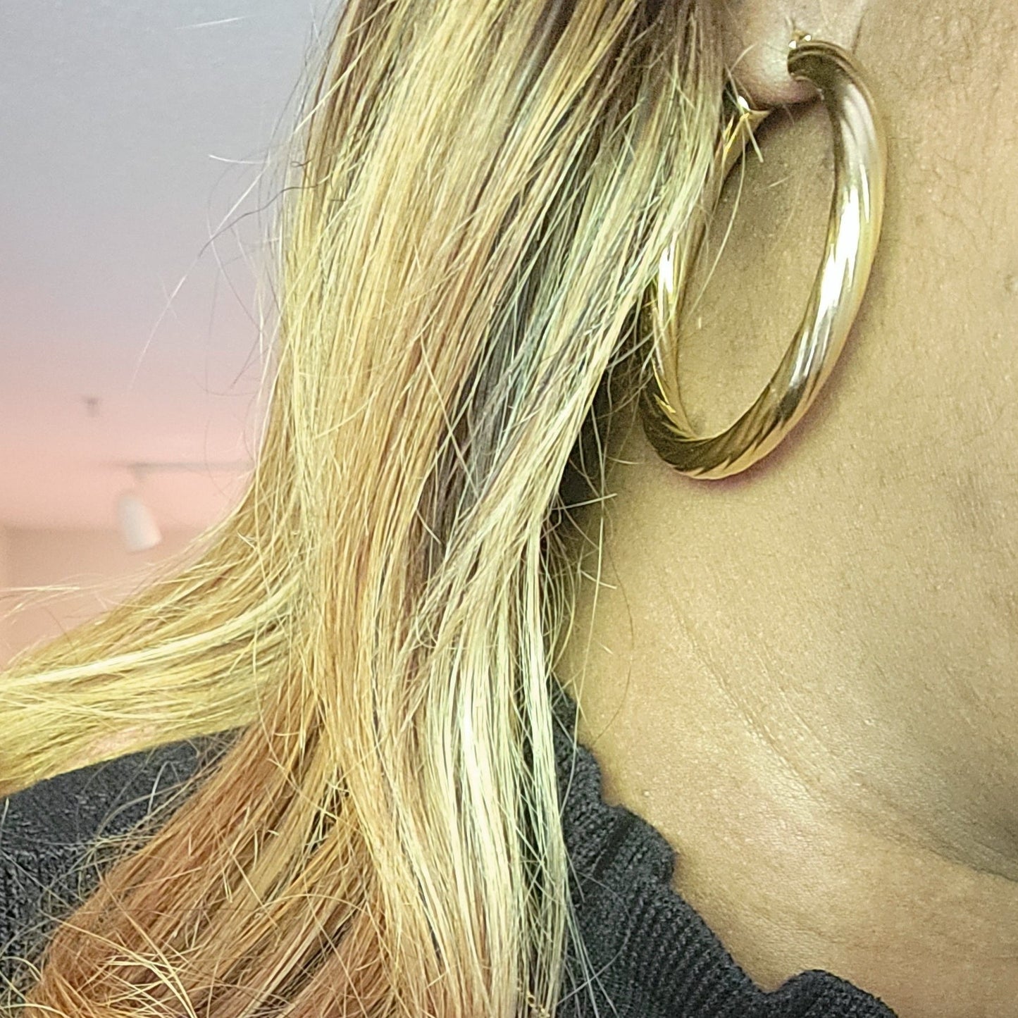 ENA GOLD HOOPS